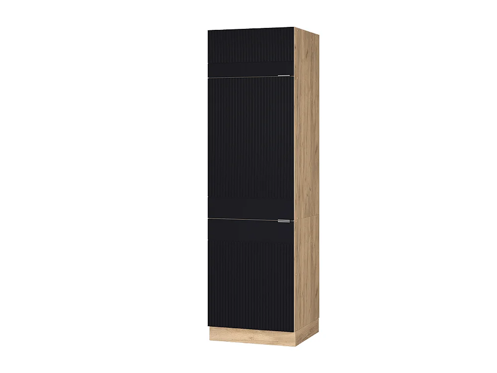 Kylskåp svart randig 60x58.1x206.8 fame-line