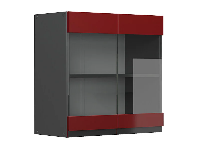 Armario de cocina con vidrio rojo 60x31x60 r-line