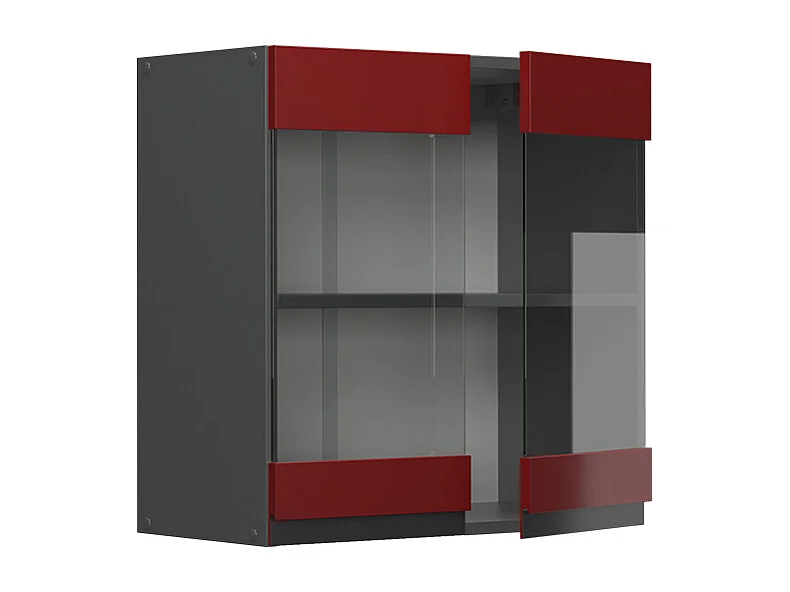 Armario de cocina con vidrio rojo 60x31x60 r-line