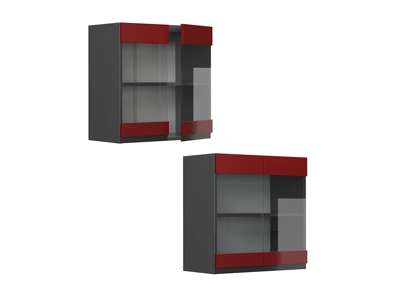 Armoire en verre rouge 60x31x60 r-line