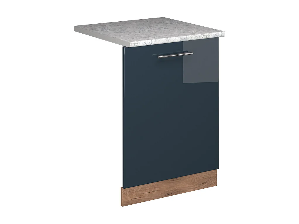 Façade de lave-vaisselle bleu foncé brillant 60x1.6x81.8 fame-line