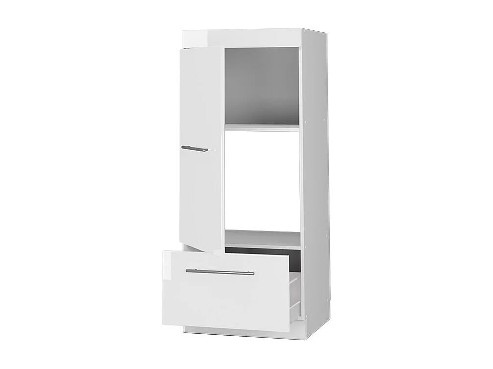 Armario para microondas blanco alto brillo 60x58.1x153.6 fame-line