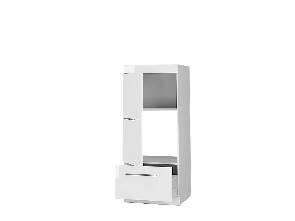 Armoire micro-ondes blanc haute brillance 60x58.1x153.6 fame-line