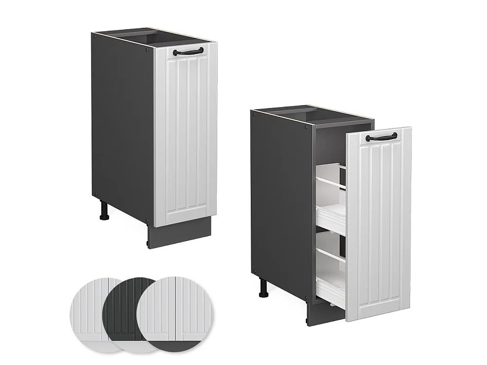 Armadio cucina dispensa alto Bianco rustico 30x51.6x82 fame-line