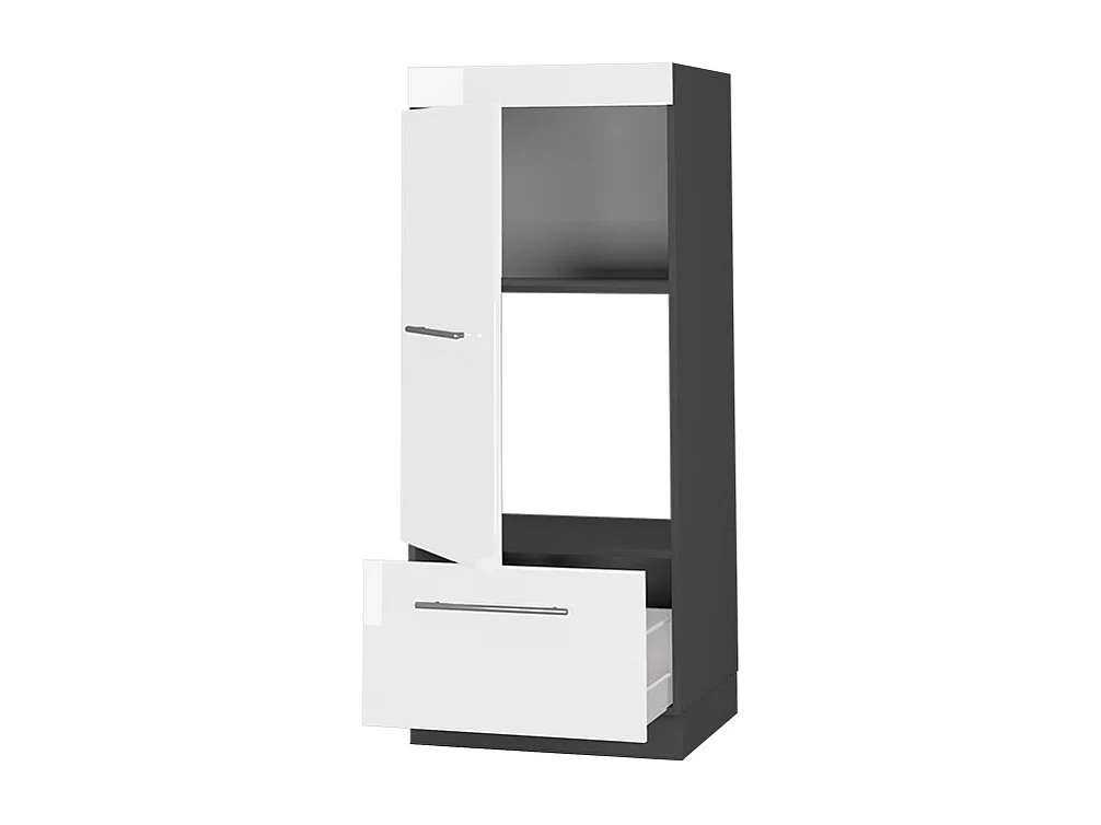 Armoire micro-ondes blanc haute brillance 60x58.1x153.6 fame-line