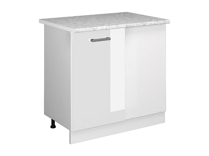 Armario de esquina blanco alto brillo 86x60x81.6 r-line