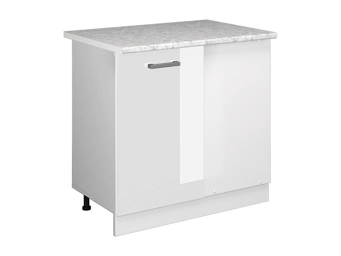 Armario de esquina blanco alto brillo 86x60x81.6 r-line