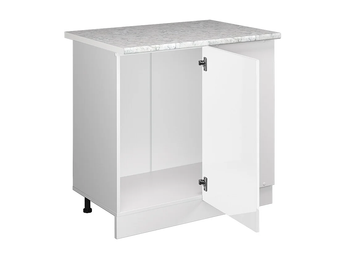 Armario de esquina blanco alto brillo 86x60x81.6 r-line