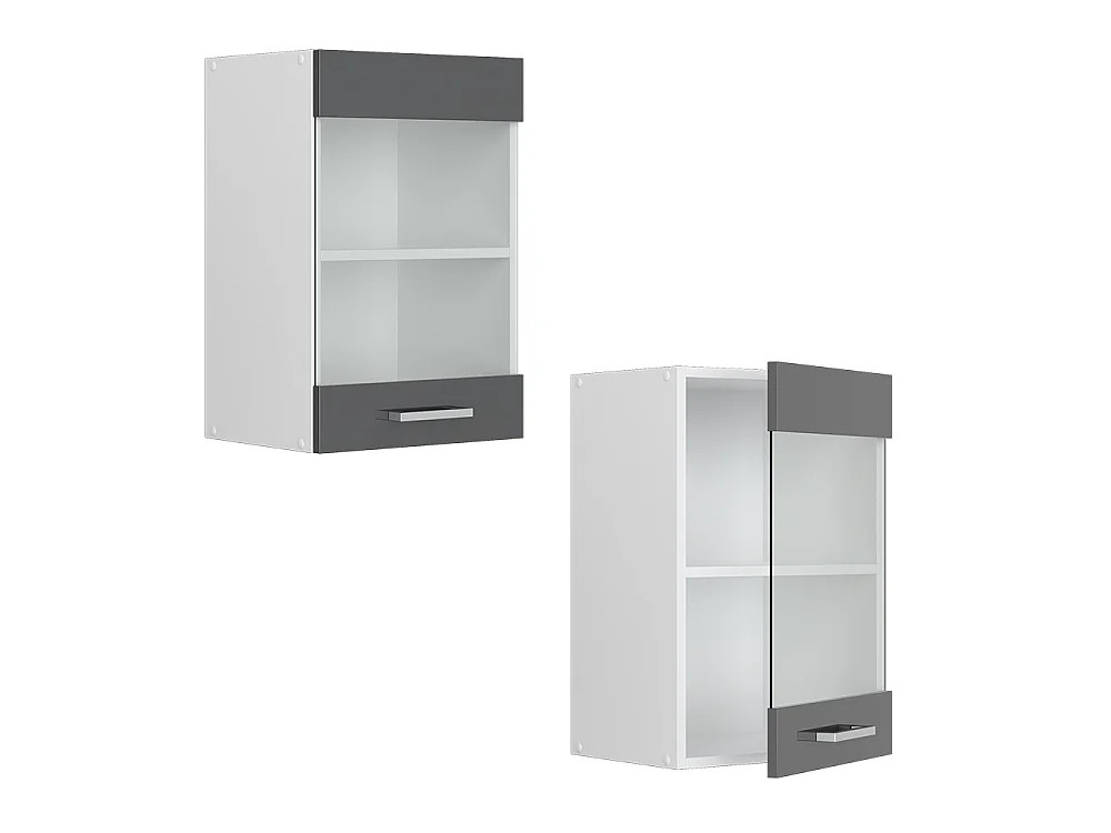 Mobile da cucina in vetro antracite lucido 40x31x60 r-line