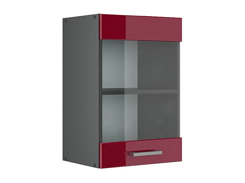 Armoire en verre rouge brillant 40x31x60 r-line