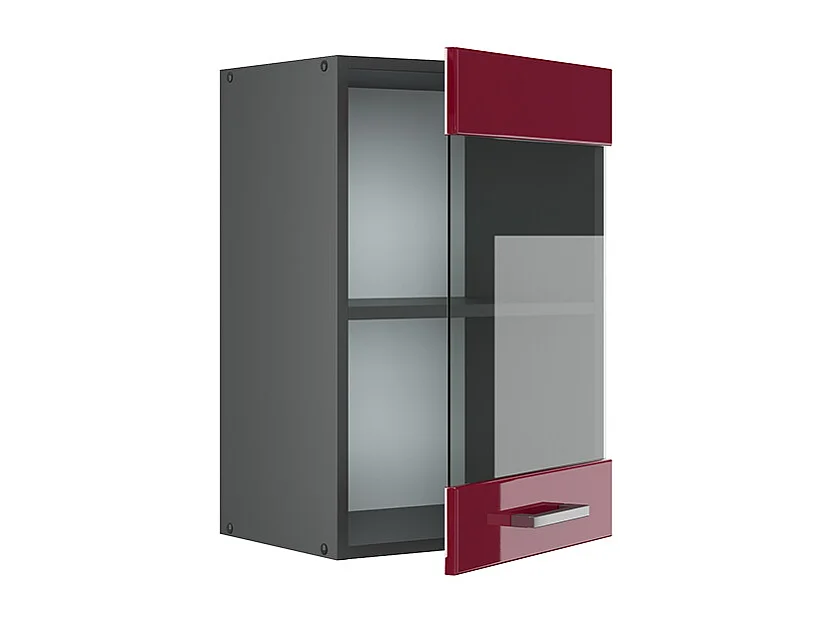 Armoire en verre rouge brillant 40x31x60 r-line