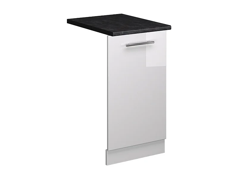 Façade de lave-vaisselle blanc haute brillance 45x1.6x81.8 fame-line