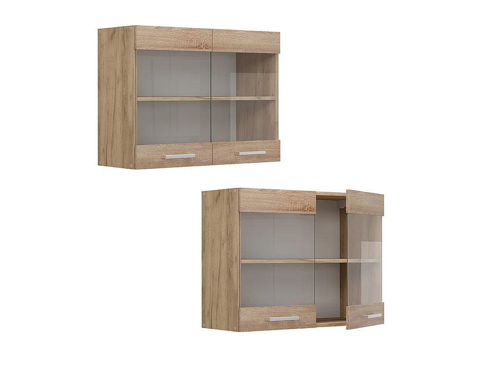 Küchenglasschrank sonoma 80x31x60 r-line