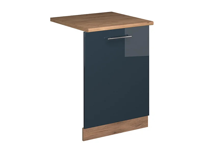 Façade de lave-vaisselle bleu foncé brillant 60x1.6x81.8 fame-line