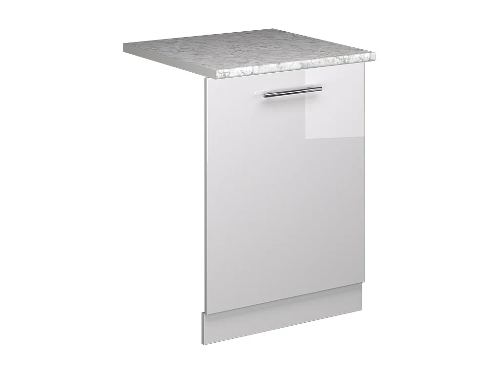 Façade de lave-vaisselle blanc haute brillance 60x1.6x81.8 fame-line