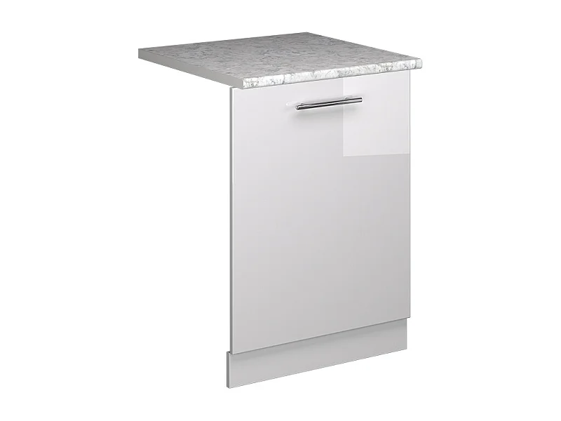 Façade de lave-vaisselle blanc haute brillance 60x1.6x81.8 fame-line