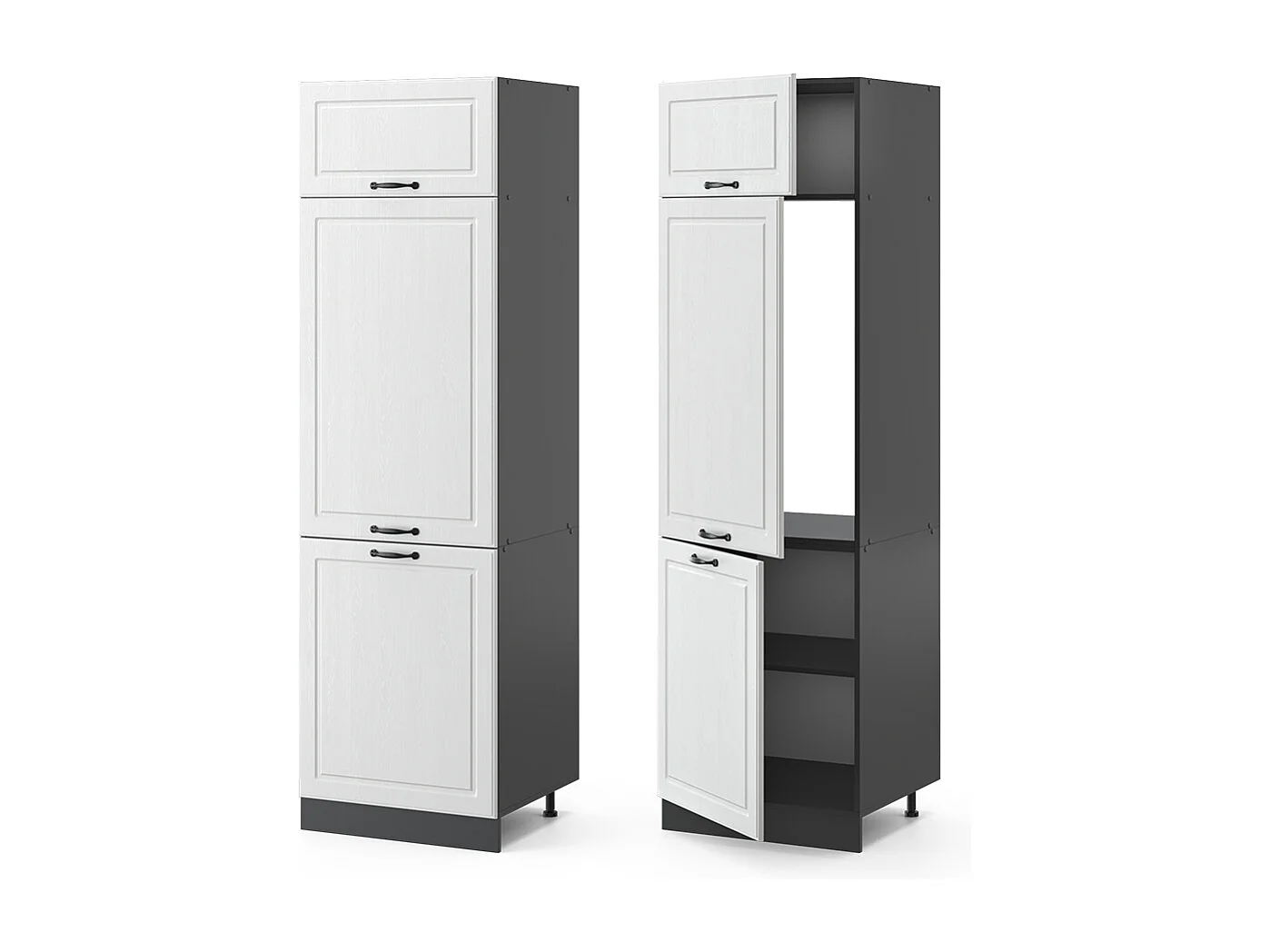 Armoire pour frigo blanc campagne 60x57.2x206.8 r-line