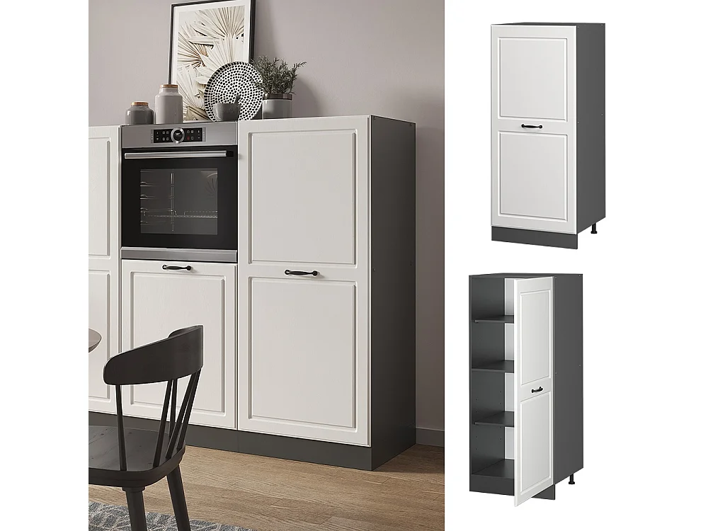 Tall cabinet white country house 60x57x143 r-line