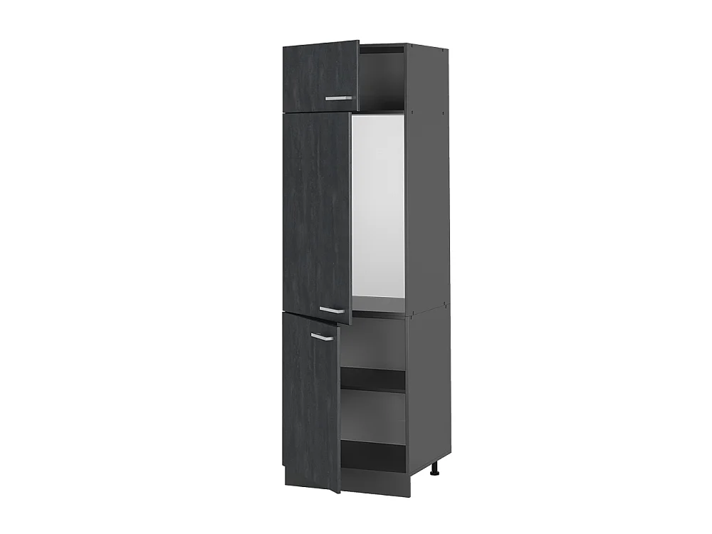 Armoire pour frigo béton noir 60x57.2x206.8 r-line