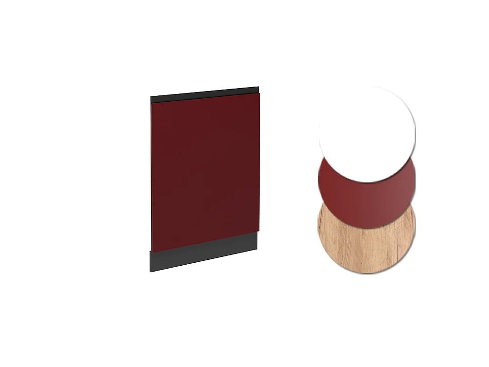 Dishwasher front panel red 60x1.6x81.8 r-line