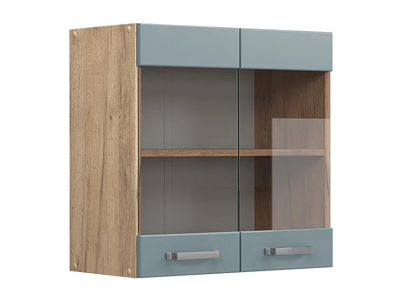 Glazen keukenkast blauw-grijs 60x31x60 r-line