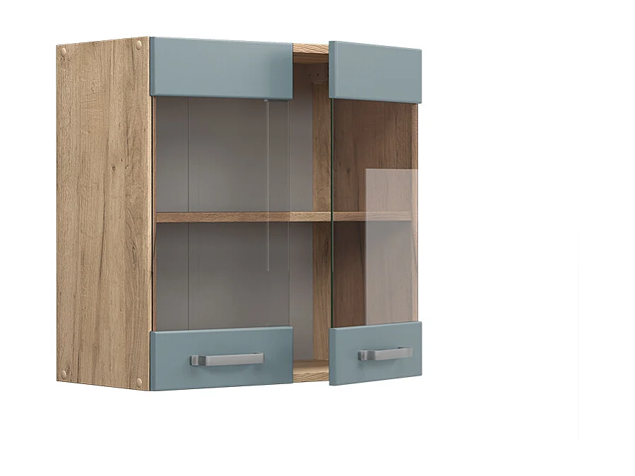 Armoire en verre bleu-gris 60x31x60 r-line
