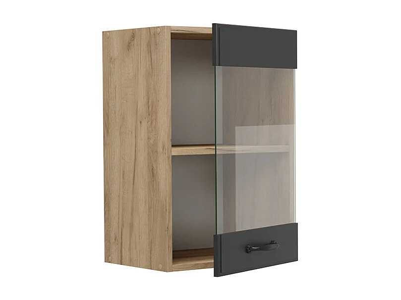 Armario de cocina con vidrio antracita casa de campo 40x31x60 r-line