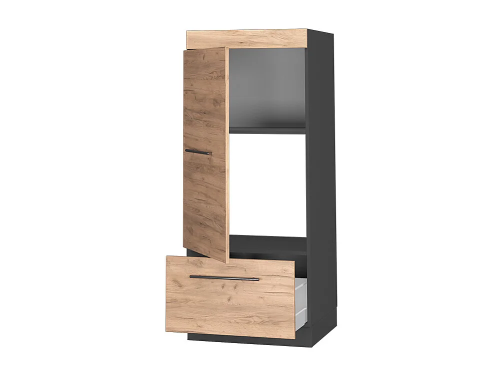 Armoire micro-ondes chêne de force doré 60x58.1x153.6 fame-line