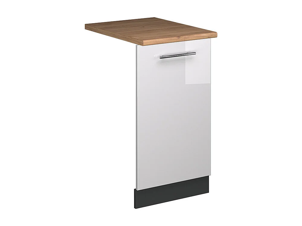 Façade de lave-vaisselle blanc haute brillance 45x1.6x81.8 fame-line