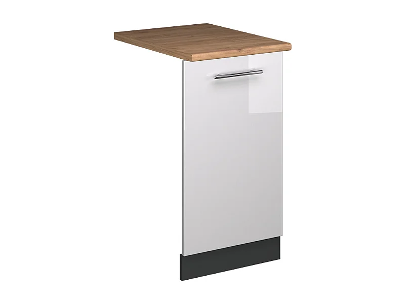 Façade de lave-vaisselle blanc haute brillance 45x1.6x81.8 fame-line