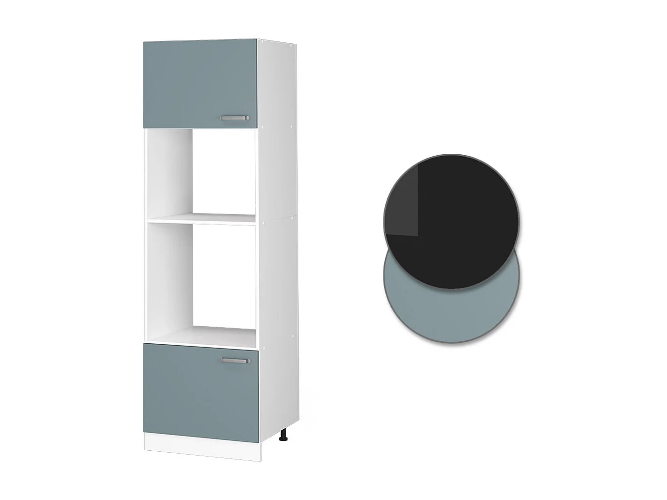 Szafka do mikrofalówki niebiesko-szary 60x57.2x206.8 r-line