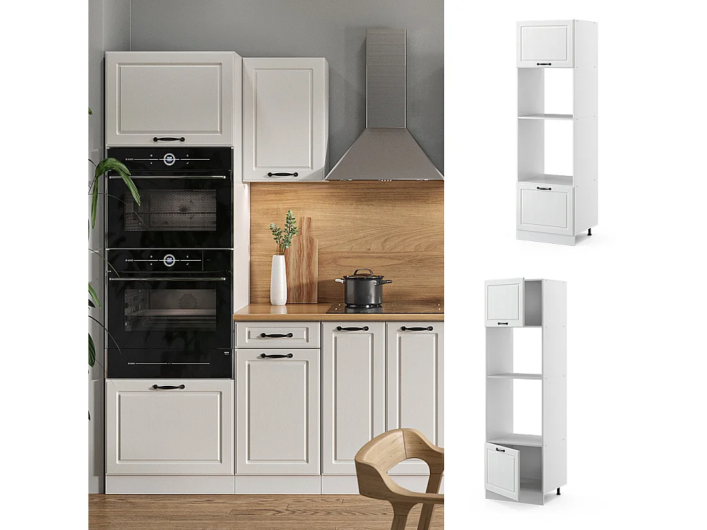 Armoire micro-ondes blanc campagne 60x57.2x206.8 r-line