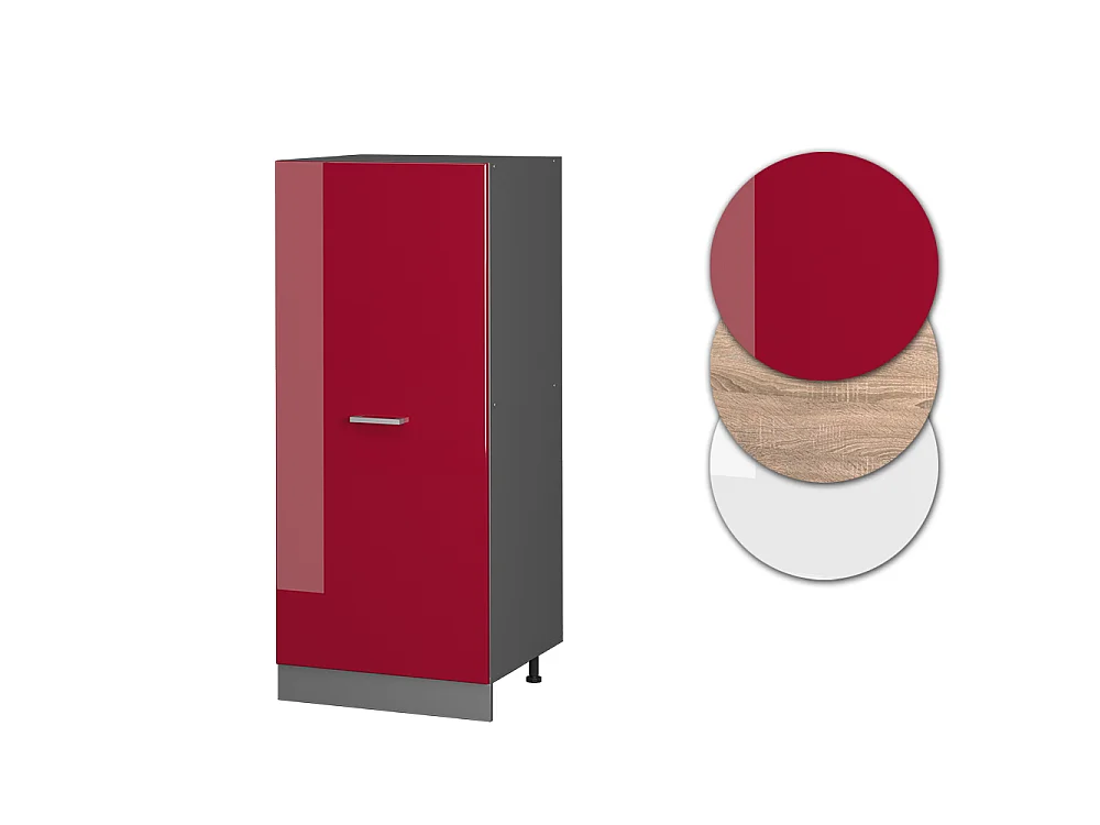Tall cabinet red high gloss 60x57x143 r-line