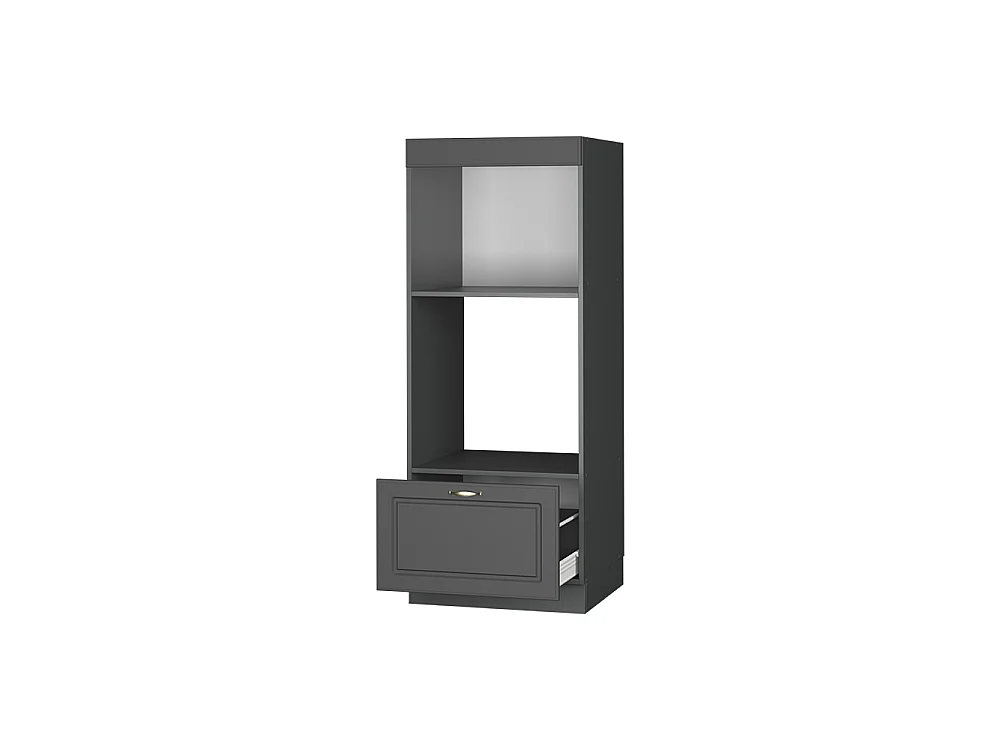 Armoire micro-ondes anthrazit-gold landhaus 60x58.1x153.6 fame-line