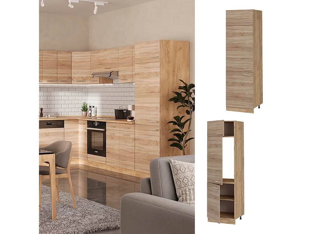 Armoire pour frigo sonoma 60x57.2x206.8 r-line