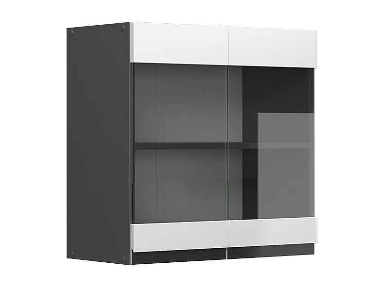 Armario de cocina con vidrio blanco 60x31x60 r-line