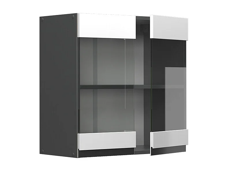 Armario de cocina con vidrio blanco 60x31x60 r-line