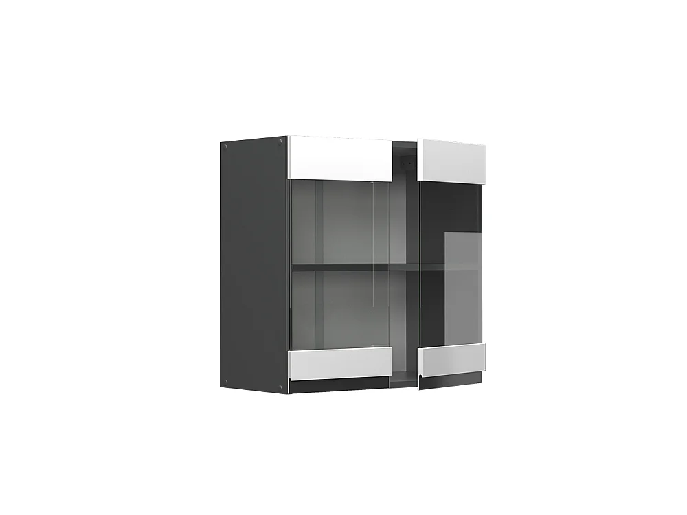 Glass kitchen cabinet white 60x31x60 r-line