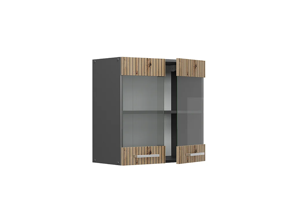 Glass kitchen cabinet artisan oak 60x31x60 r-line