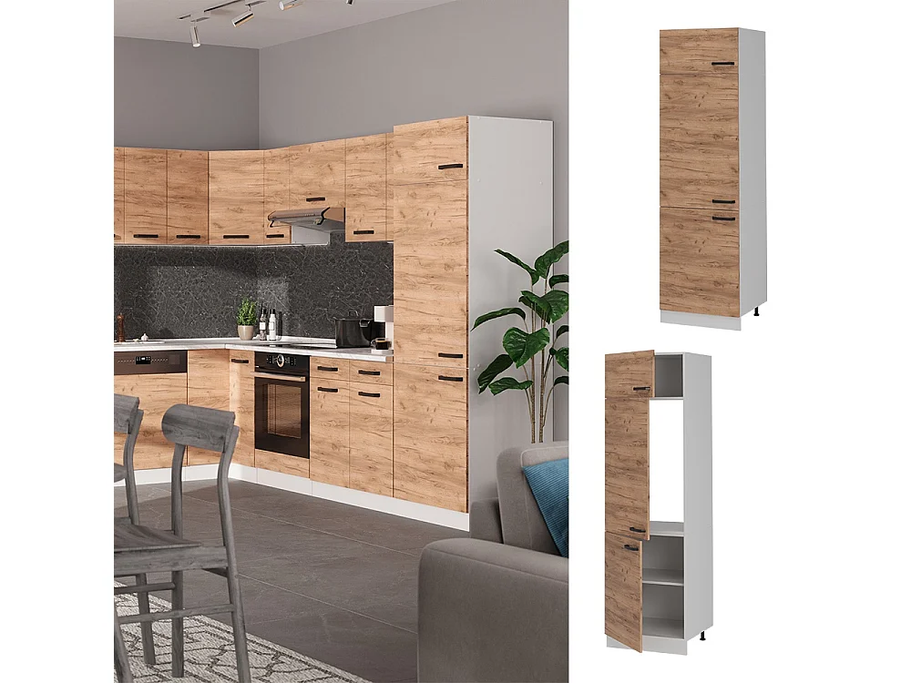 Armoire pour frigo chêne de force doré 60x57.2x206.8 r-line