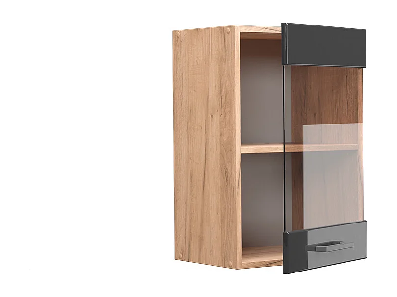 Armario de cocina con vidrio antracita alto brillo 40x31x60 r-line