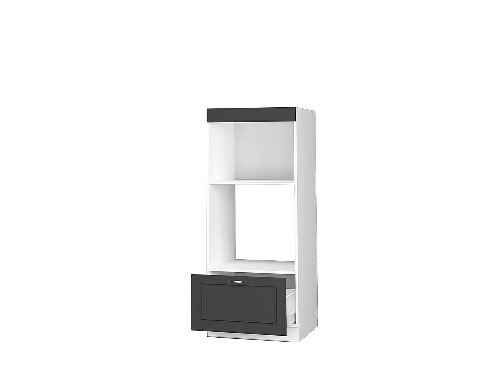 Armoire micro-ondes anthrazit-gold landhaus 60x58.1x153.6 fame-line