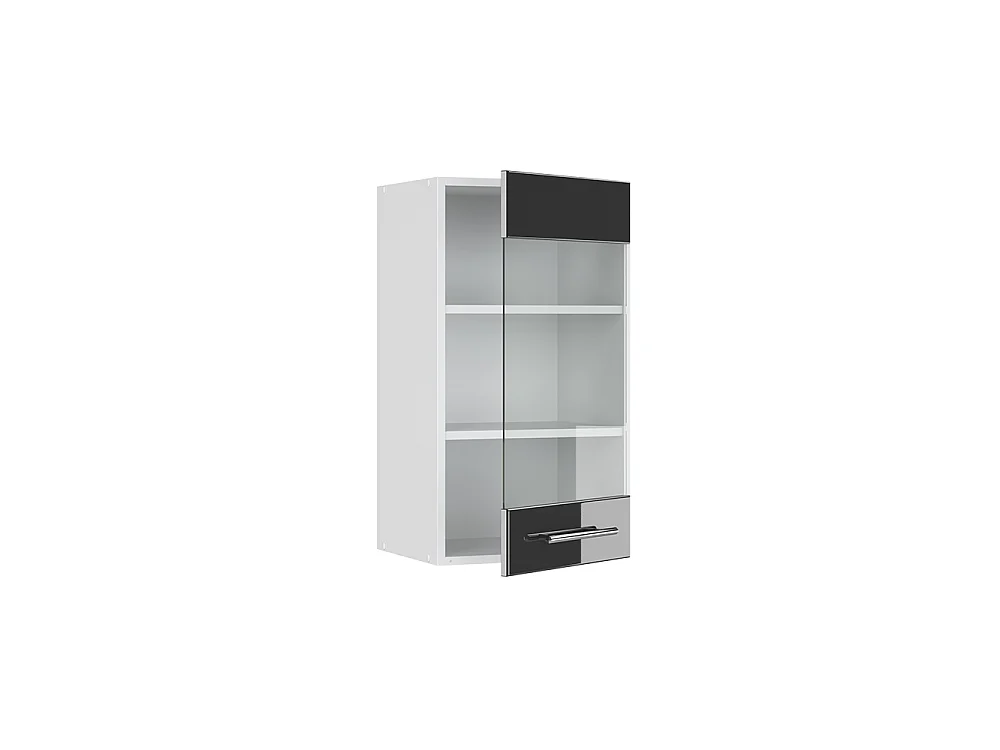 Armoire en verre anthracite haute brillance 40x34.1x72 fame-line