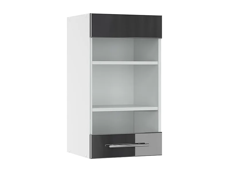Armoire en verre anthracite haute brillance 40x34.1x72 fame-line