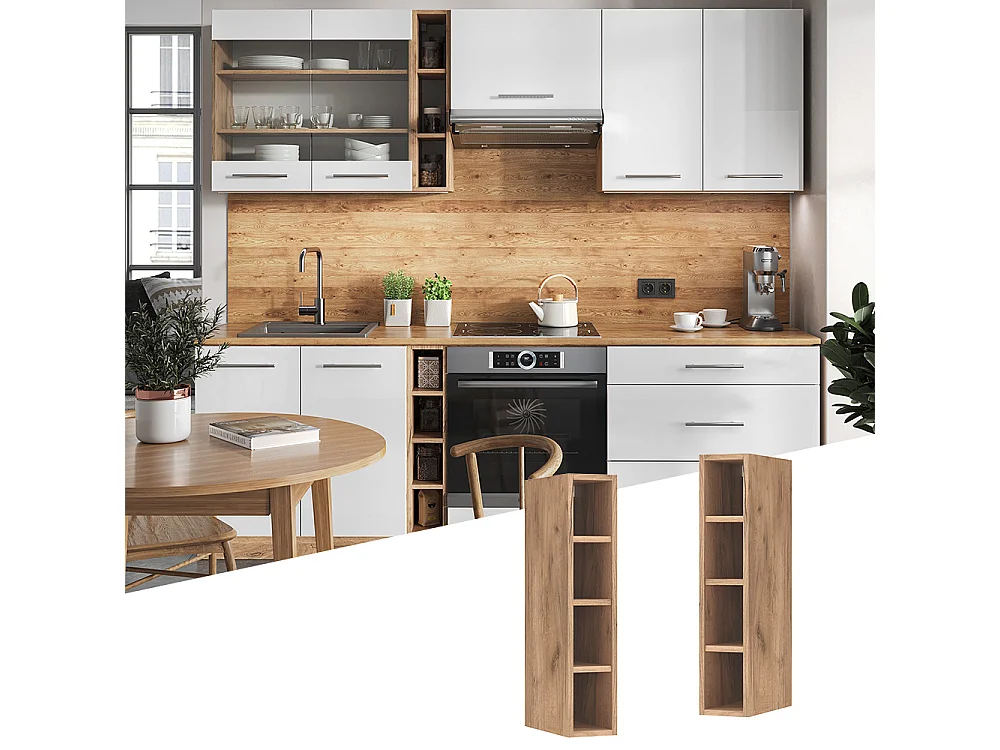 Pensile quercia dorata 15x32.5x72 fame-line