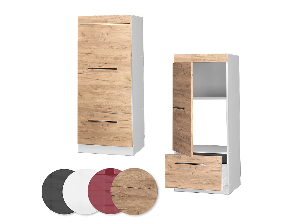 Armoire micro-ondes chêne de force doré 60x58.1x153.6 fame-line