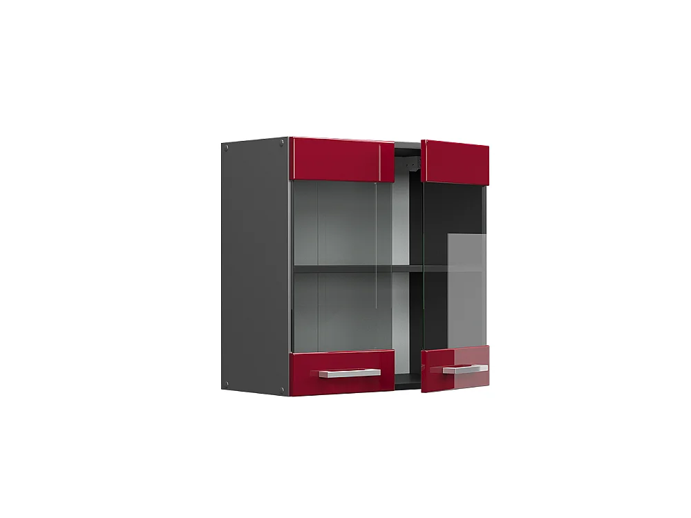 Mobile da cucina in vetro rosso lucido 60x31x60 r-line