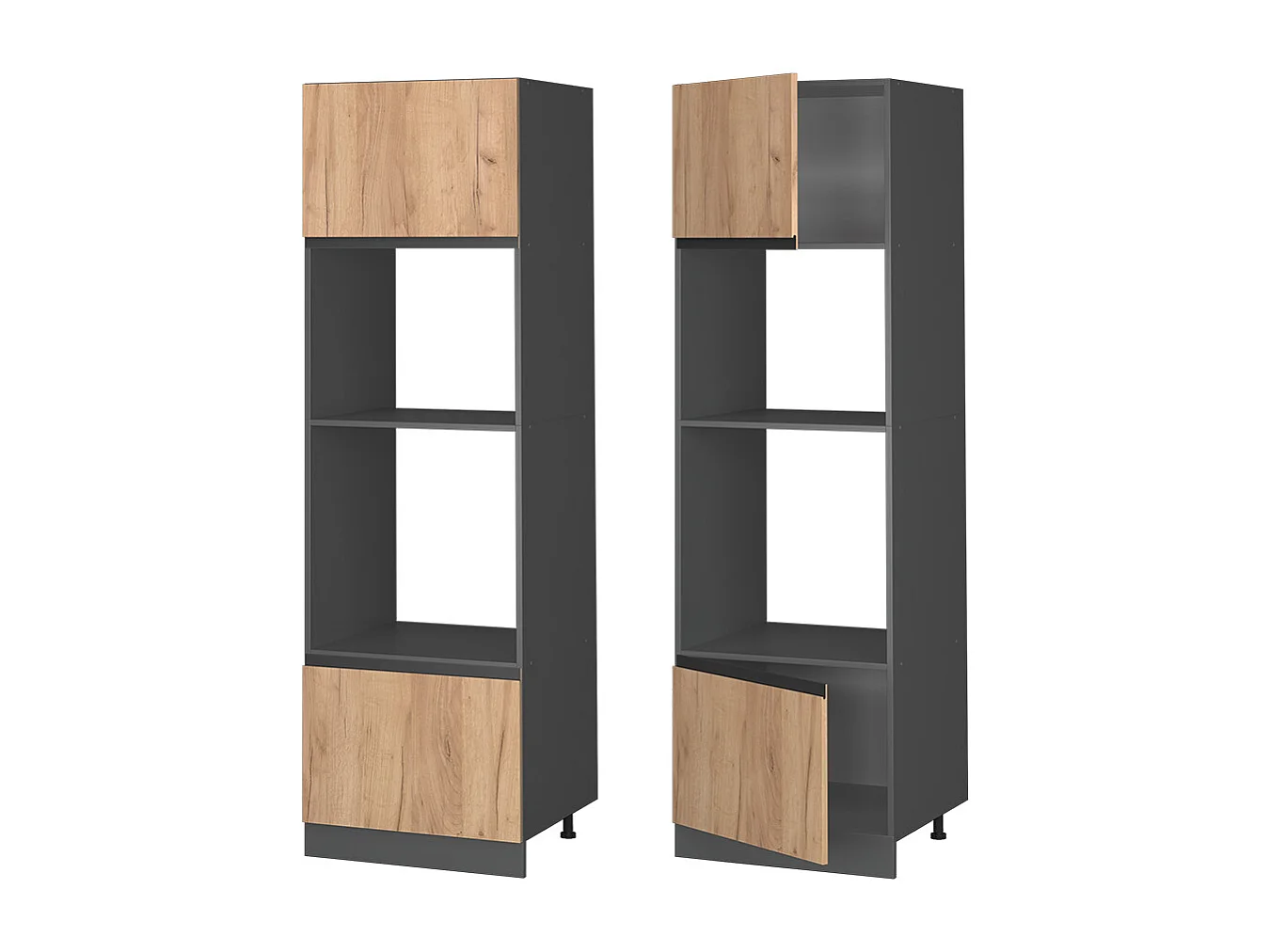 Armoire micro-ondes chêne de force doré 60x57.2x206.8 r-line