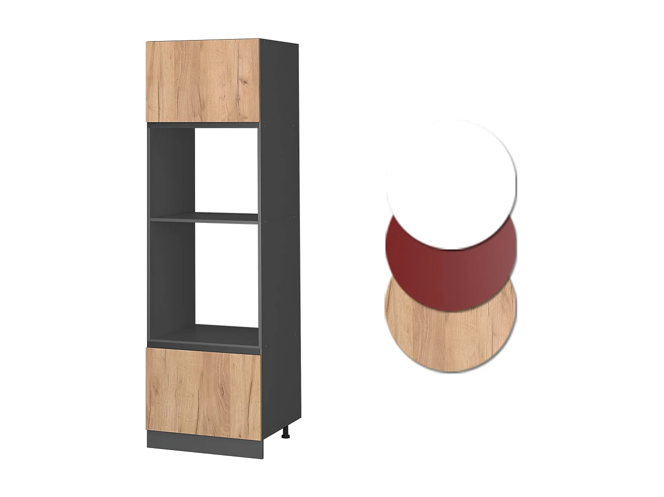 Armoire micro-ondes chêne de force doré 60x57.2x206.8 r-line