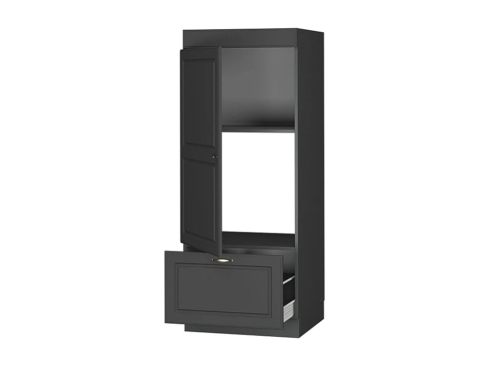 Armoire micro-ondes anthrazit-gold landhaus 60x58.1x153.6 fame-line